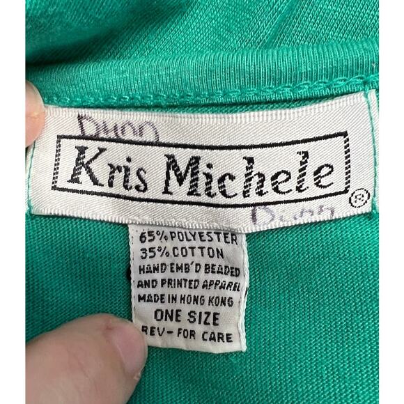 Vintage Kris Michele T-Shirt Beach Sequin Beaded One Size/Large Pool Martini - Picture 6 of 7